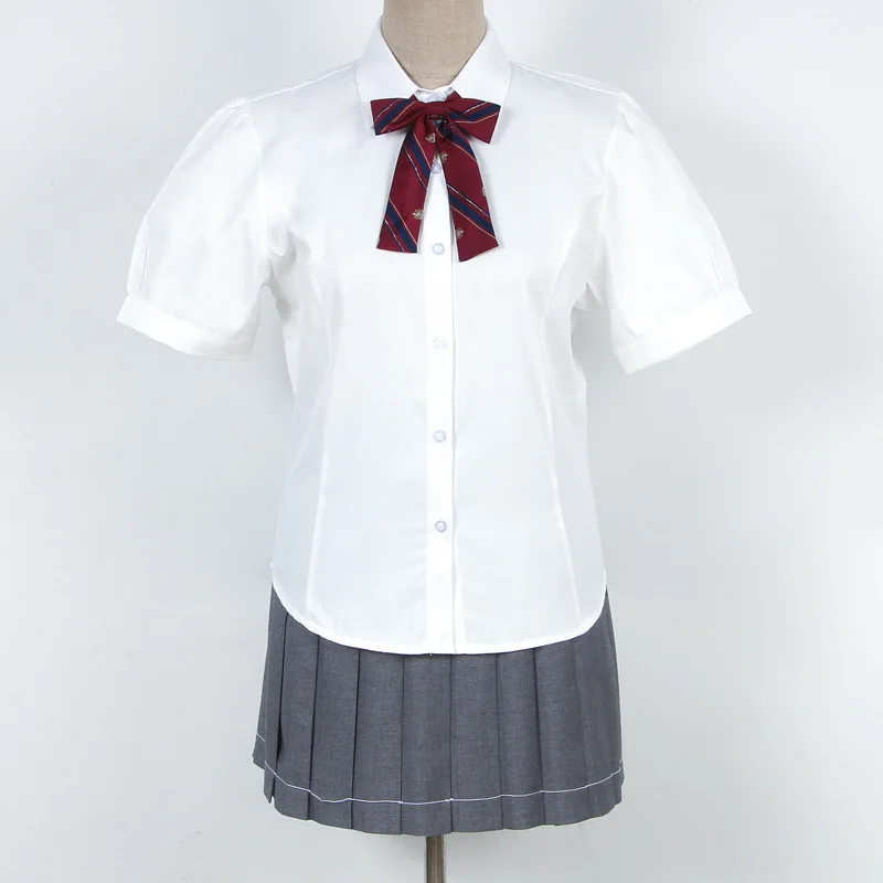 Japanese Women Jk School Shirts Preppy Style Japan Solid White Tops Korean Casual Female Shirts Lapel Blusas T-shirts Girls