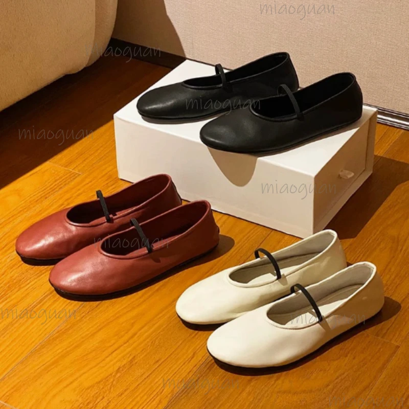 

Женские туфли Мэри Джейн, модные туфли без шнуровки с круглым носком, женская балетная обувь на мягкой подошве, женские повседневные уличные балетки-лоферы