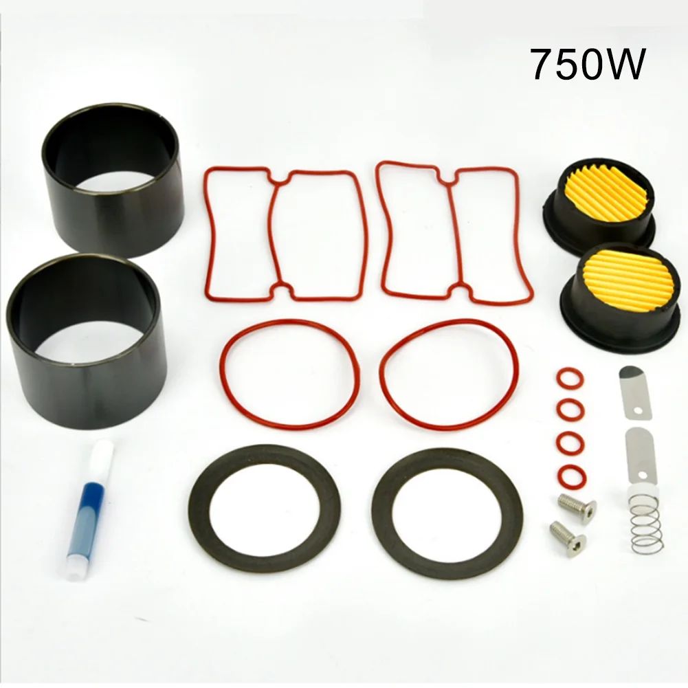 20pcs Air Compressor Repair Kit Cylinder Gaskets Piston Rings Filter Elements For 550W 750W 1100W 1500W Oil-free Compressors