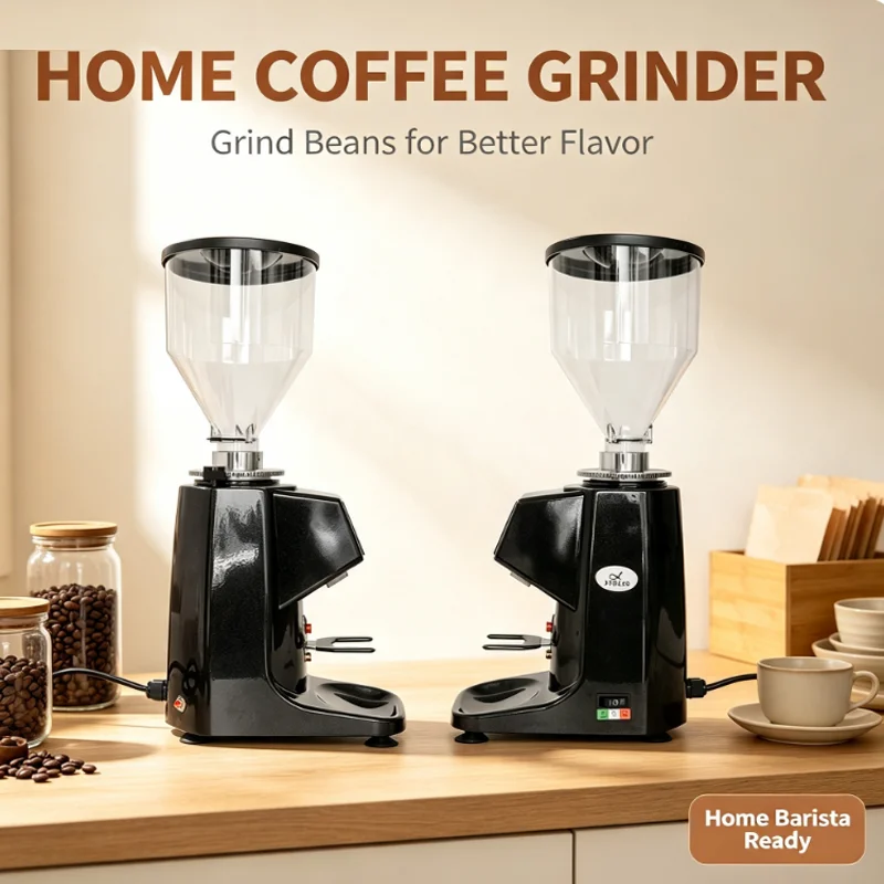 Classic Espresso Coffee Bean Grinding Machine LCD Touch Screen Multi-Functional Blade Electric Coffee Grinder Metal Construction