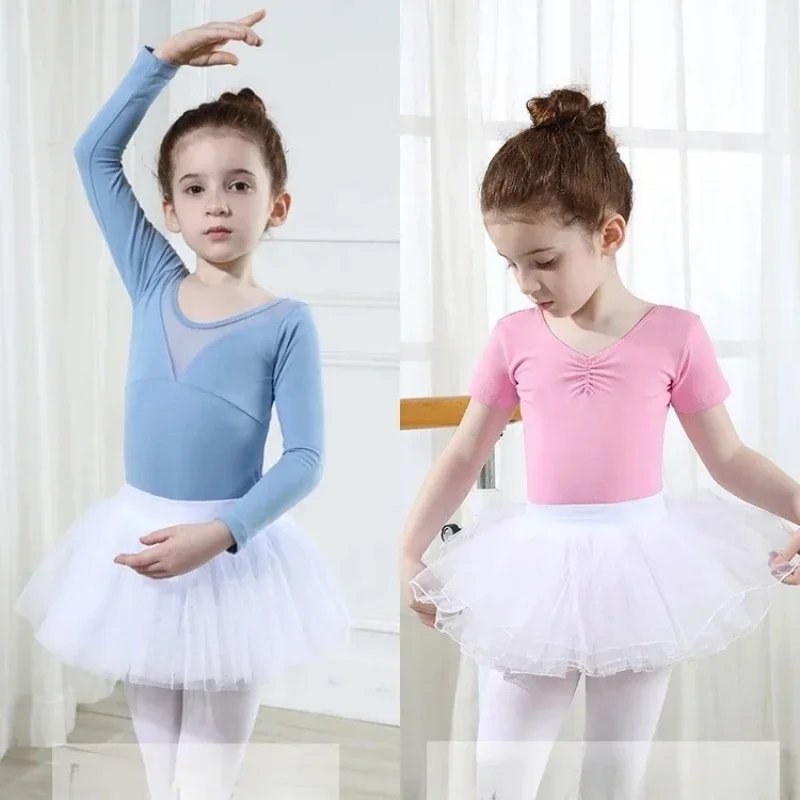 Ballet Skirt with 5 Colors Children\'s Fluffy 4-layer Soft Yarn Fashionable and Cute Sheer Skirt Elastic Ballet Skirt Dance Skirt