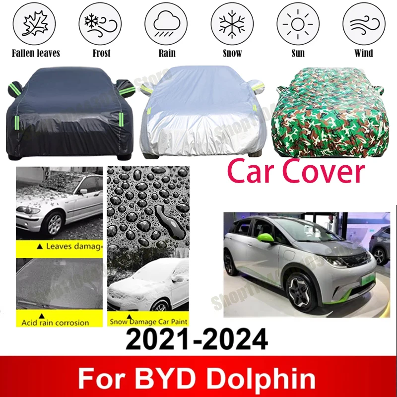

Полный комплект чехлов для автомобиля BYD Dolphin 2021-2024 (2022, 2023) из ткани Оксфорд для защиты от солнца, УФ-излучения, дождя, снега и пыли на открытом воздухе