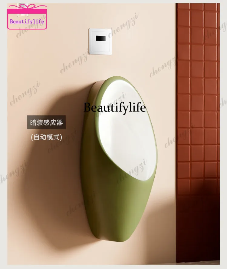 A17 French retro intelligent sensor, wall-mounted shopping mall wall-mounted automatic flushing urinal