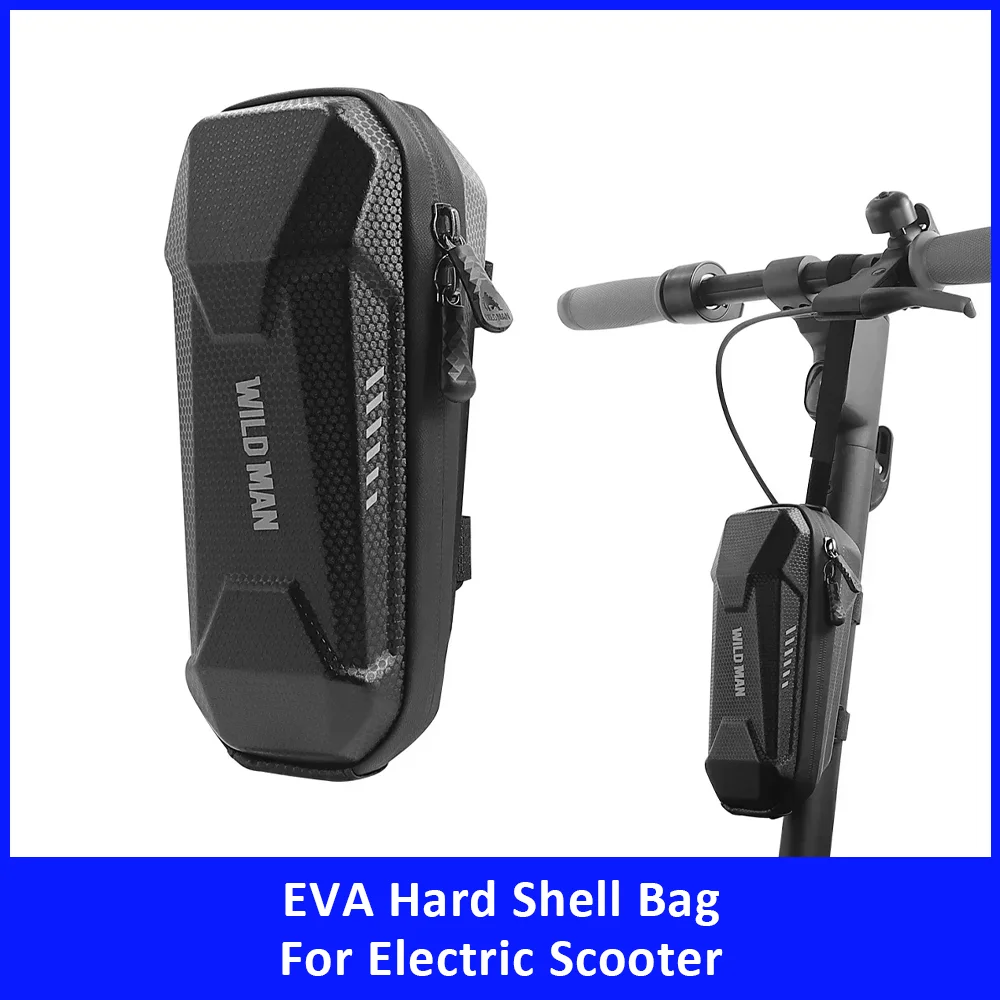 

Waterproof EVA Hard Shell Bag for Electric Scooter WILD MAN Handlebar Bag Front Bag for Ninebot Max G30 G30D F20 F30 Xiaomi M365