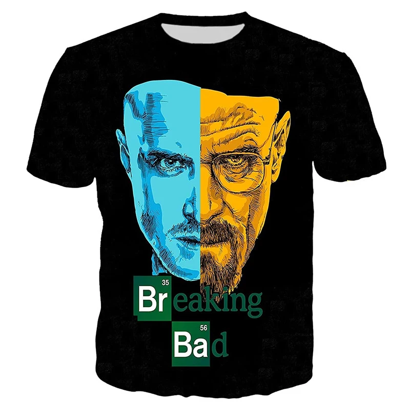 Breaking Bad 3D Print T Shirt Men Women Summer Fashion Casual Hip Hop T-shirt Harajuku Streetwear Oversized Tops Tees