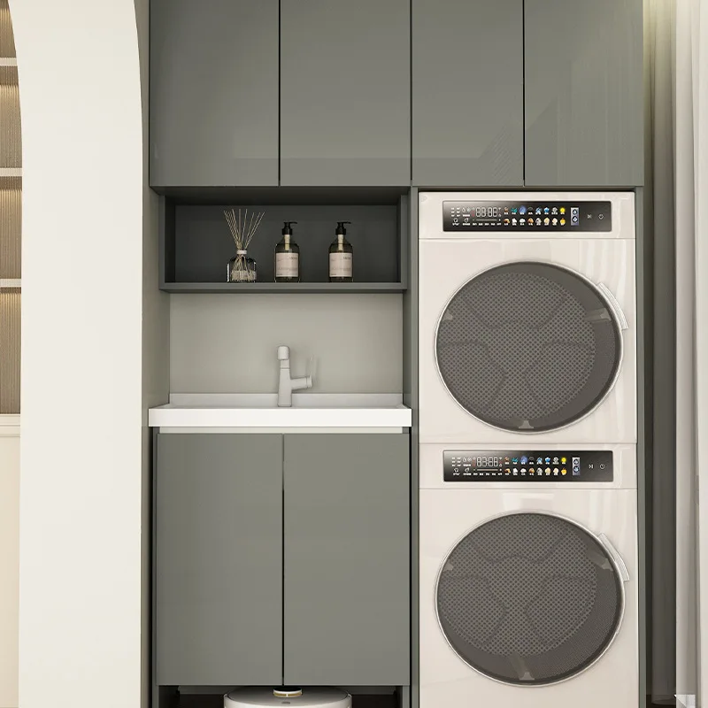 

Space aluminum, integrated balcony cabinet, laundry cabinet combination, washbasin storage