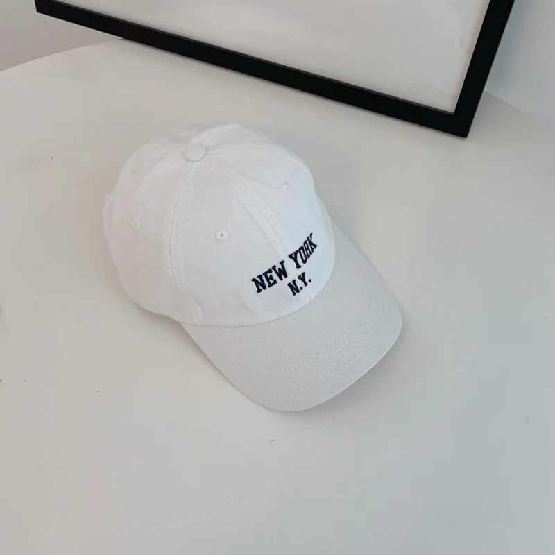 Classic White Spring Summer Letter Embroidery Duckbill Cap Outdoor Men's And Women's Sports Fashion Student Couple Baseball Cap