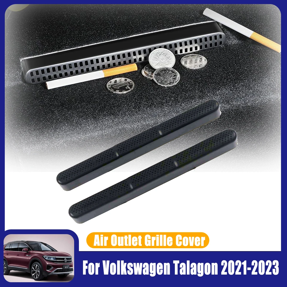 

For Volkswagen VW Talagon 2021-2023 2022 2023 Car Air Conditioner Outlet Covers Trim Under Seat Protection Interior Accessories