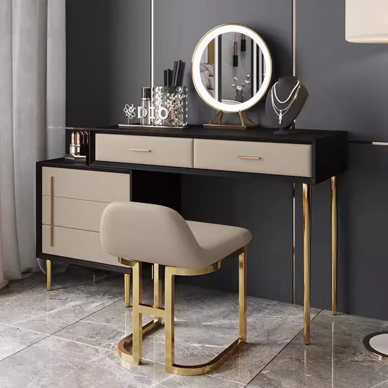 Bedside Table Dresser Cheap Clothes Room Bedroom Luxury Furniture Portable Makeup Toilet Set Modern Living Woman Dressing Hotel