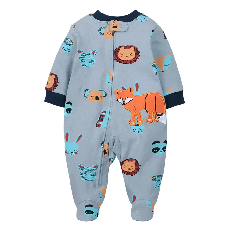 Good Quality 2023 Baby Pajamas Cotton Baby Clothes Boy Newborn Baby Clothes 3-12M Coveralls Infants Bebe Girls Zipper Jumpsuit