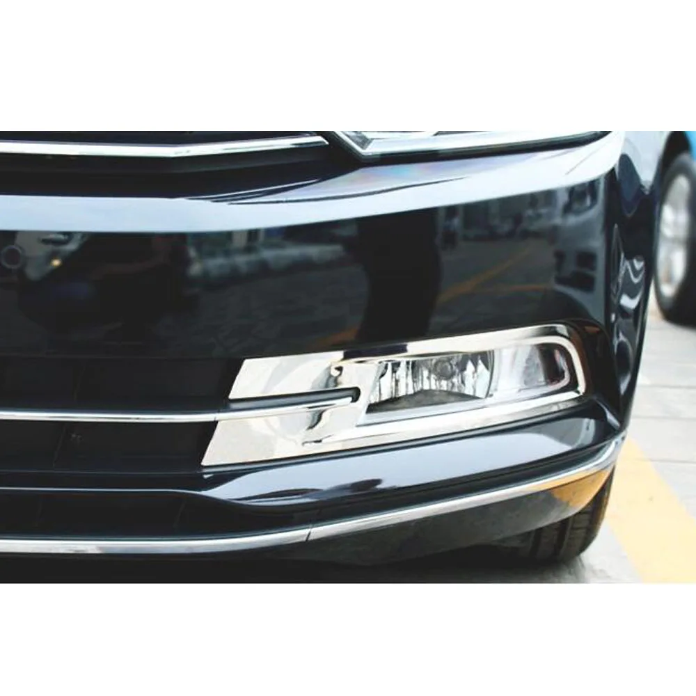 Car Stick Lamp Front Fog Light Trim Frame Eyebrow For VW Volkswagen Passat B8 Variant Alltrack 2015 2016 2017 2018 2019 2020 view 3
