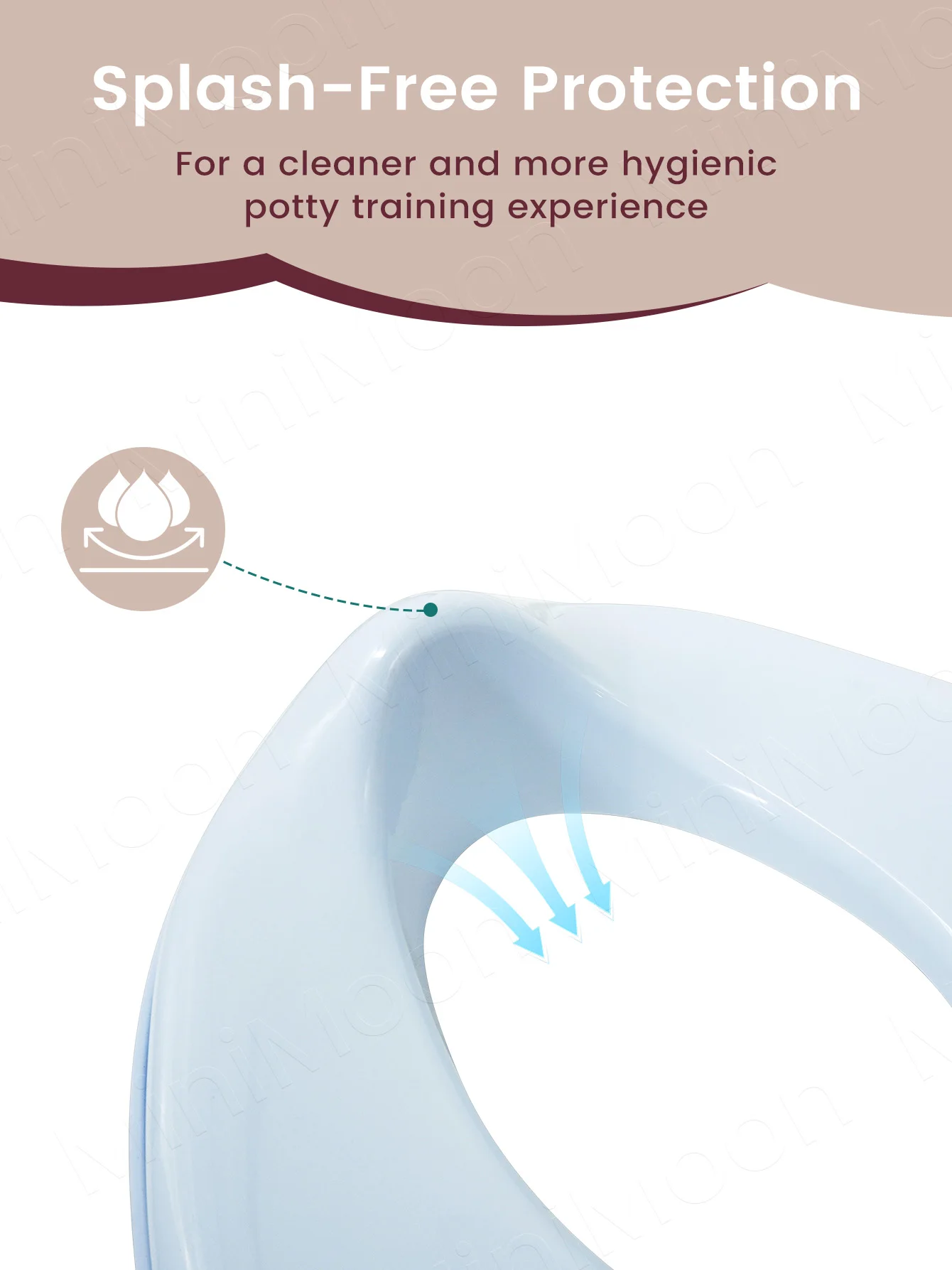 Portable Toddler Toilet Seat with Splash Guard, Universal Fit for Boys & Girls, Easy Clean Training view 3