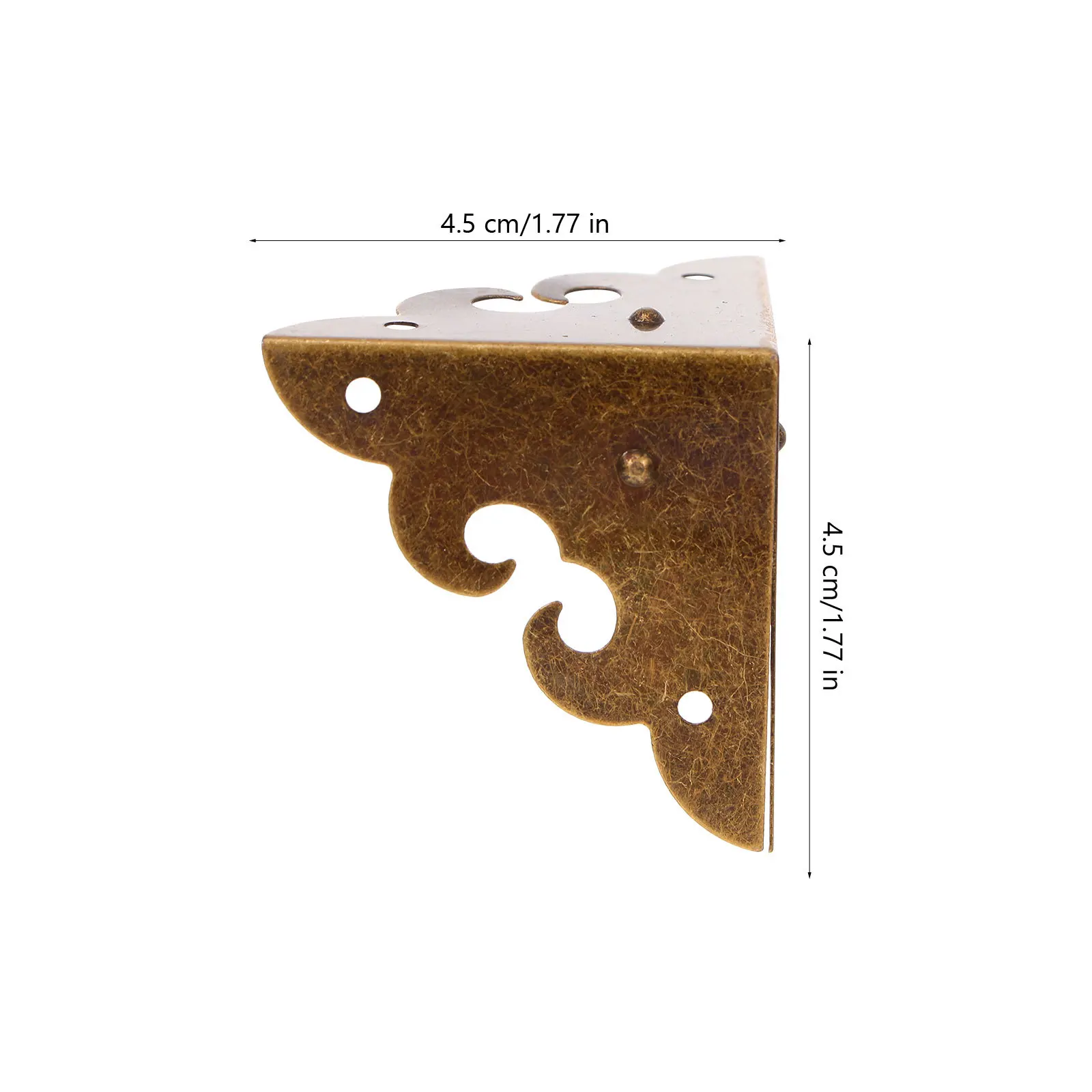 

8Pcs Anti-Collision Corner for Gift Box Vintage Bronze Decorative Protective Feet for Wooden Case Jewelry Chest Retro Furniture