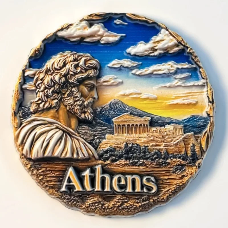الهدايا التذكارية اليونانية أثينا معبد الباثرينون سانتوريني مغناطيس الثلاجة ديكور المنزل هدايا الزفاف زيوس ملصقات الثلاجة #5