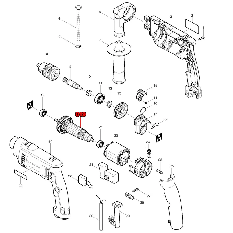 Armature 220V Replace For Makita HP1620 HP1621 HP 1621 HP1620F HP1621F Drill Spare Parts Power Tools Good Fast Shipping