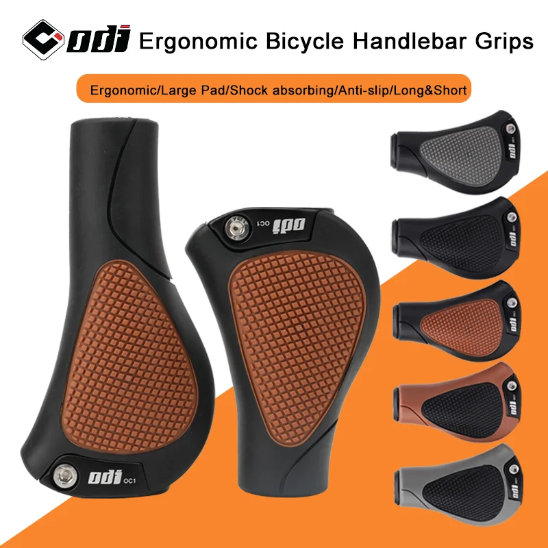 ODI Bicycle Handlebar Ergonomic Grips Anti-Skid Long/Short High Quality Rubber Handle Cover MTB Handle Bar Grips E-Bike Parts