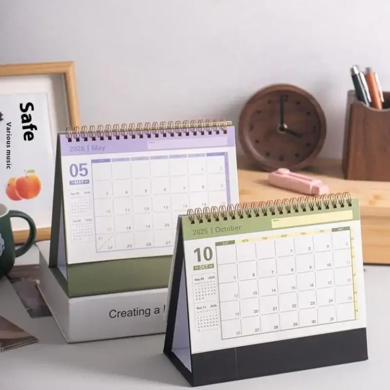 2026 Calendar Simple Memo Book Monthly Daily Planner Scheduler Time Management Home Office Desktop Decoration Standing Calendar