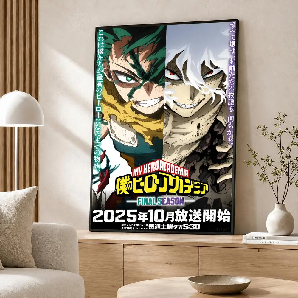 Anime My Hero Academia Poster Poster-Wandaufkleber, wasserfest, selbstklebend, HD-Kunst, Schlafzimmer, Bar, Dekoration – Detail 7
