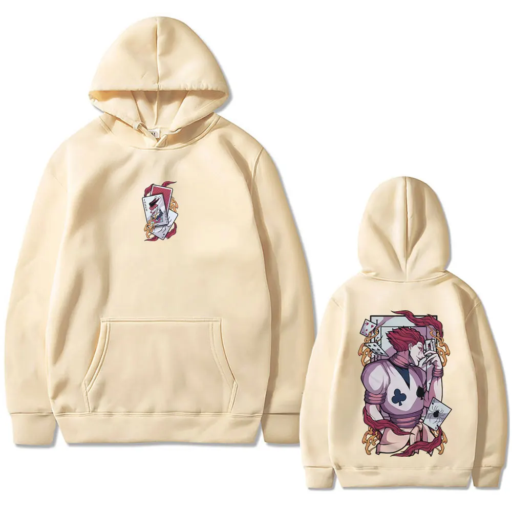 أنيمي هنتر X هنتر هوديي فانتوم تروبي هيسوكا الجرافيك البلوز الرجال النساء عادية خمر المتضخم هوديس الذكور الشارع الشهير