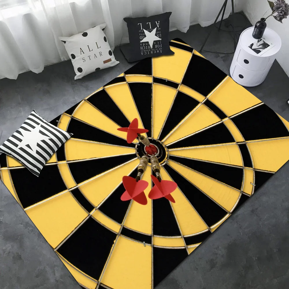 DARTS Dart Board Arrow Floor Mat Floor Mat Rectangle Anti-slip Home Soft Badmat Front Door Indoor Outdoor Mat Hotel Decor Mat