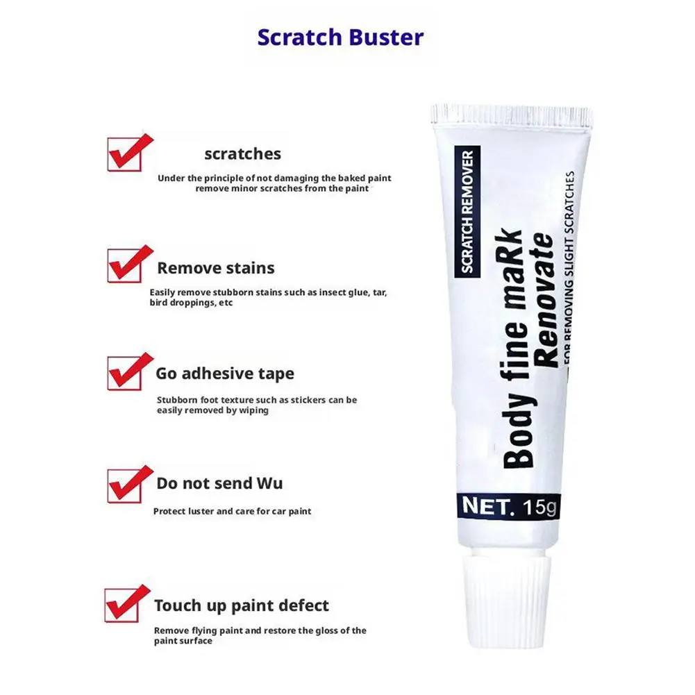 

Car Scratch Remover Paint Care Tools Auto Swirl Remover Body Polishing Anti Scratch Compound Auto Grinding Repair Scratches N7T4