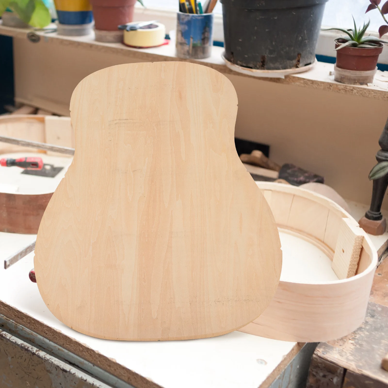 لوحة رأس من الخشب الصلب فارغة يمكنك صنعها بنفسك لوحة الزيزفون لإصلاح الجيتار الكلاسيكي الشعبي قطعة غيار قشرة خشبية فريدة من نوعها للجيتار #5