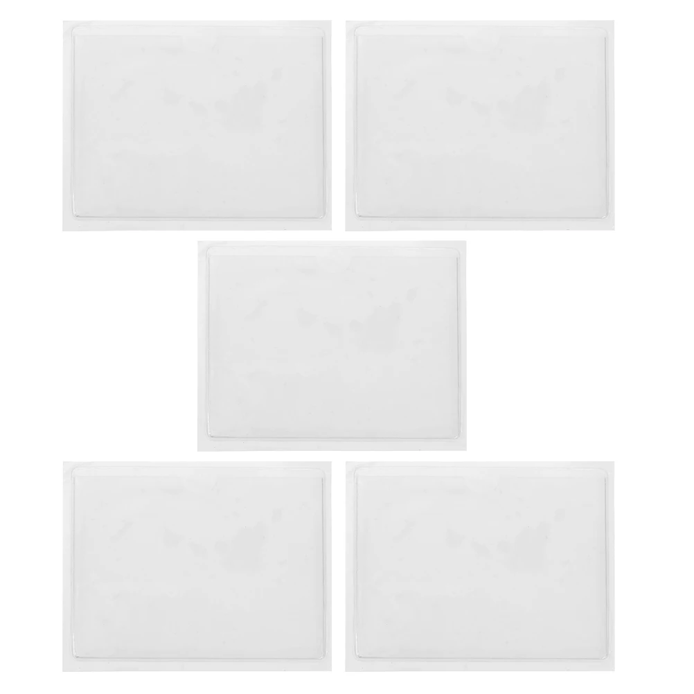 

5 шт., прозрачные клейкие карманы для карточек, чехлы для индексных этикеток для визитных карточек, защитные рукава для организации склада библиотеки