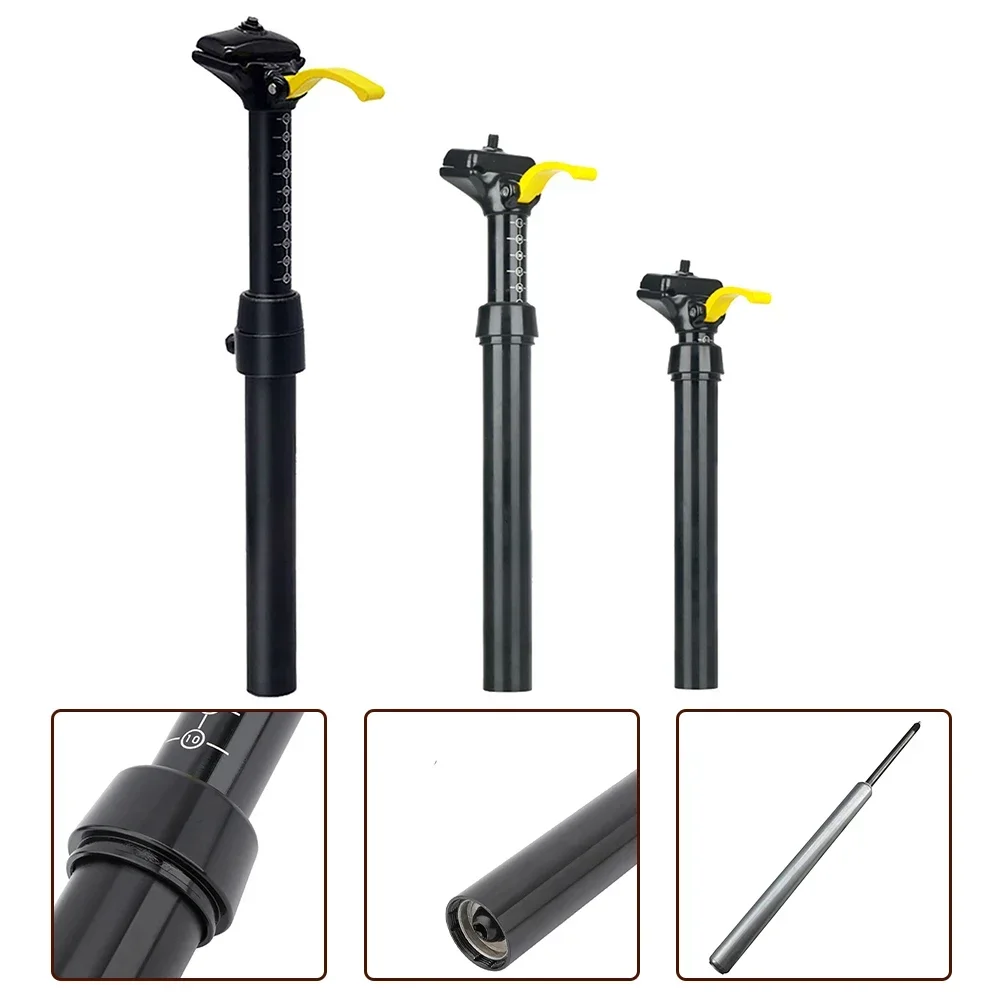 1pcs Dropper-Seat Post Adjustable Travel Manual Lift Shock Absorber Seat Tube Aluminum Mountain Bike Seatposts Suspension Parts