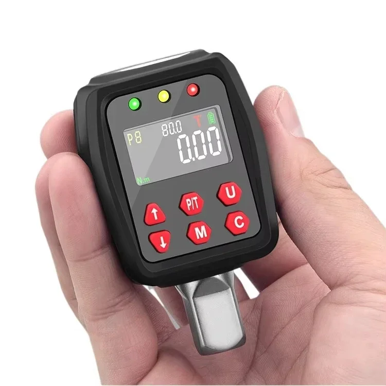 

1/2\" стальной хромированный цифровой динамометрический адаптер со светодиодным дисплеем, предустановленный набор промышленных гаечных ключей 10-200 Нм, метрическая система