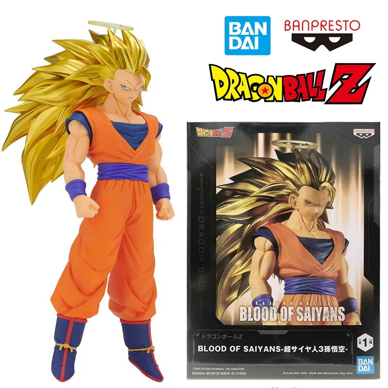 

Bandai Banpresto Dragon Ball Z Blood of Saiyans Super Saiyan 3 Son Goku 19Cm Anime Original Action Figure Mdoel Toy Gift