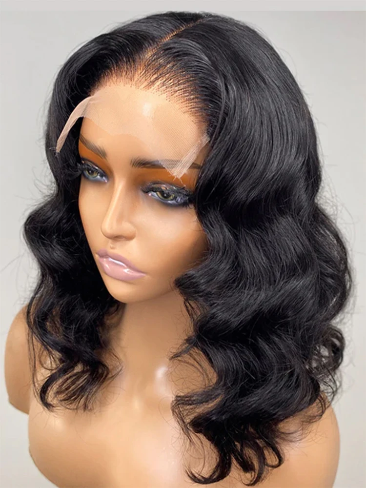 Wear And Go 4x4 Glueless Lace Closure Wig Ready To Wear Preplucked Loose Body Wave Short Bob Human Hair Wigs 13x4 Lace Front Wig