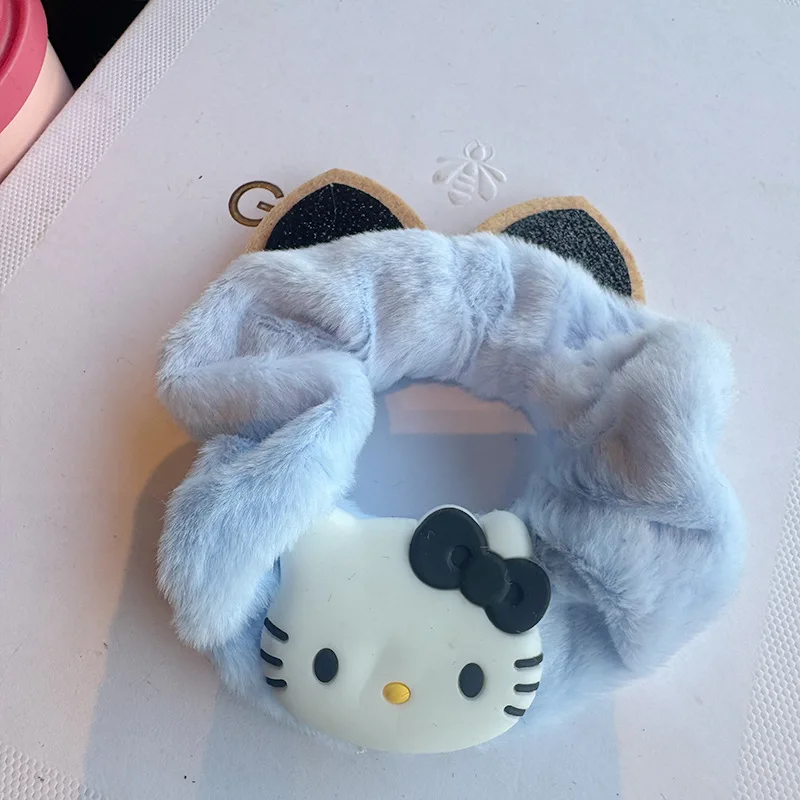 มินิโซ ตุ๊กตาผมการ์ตูนผูกผมหางม้าสูง เชือกผม ห่วงผมลำไส้ใหญ่ หูแมว สาวสวยหัวใจ