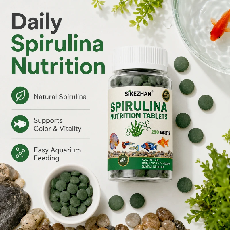 Natural Spirulina Algae Tablet - đánh giá và giá Fish Food Flake