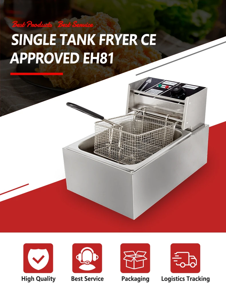 Kitchen Mini Chrome Chip Fried Continuous Food Corn Dog Fries Turkish Single Fryer Electric Deep Food Display For Sale