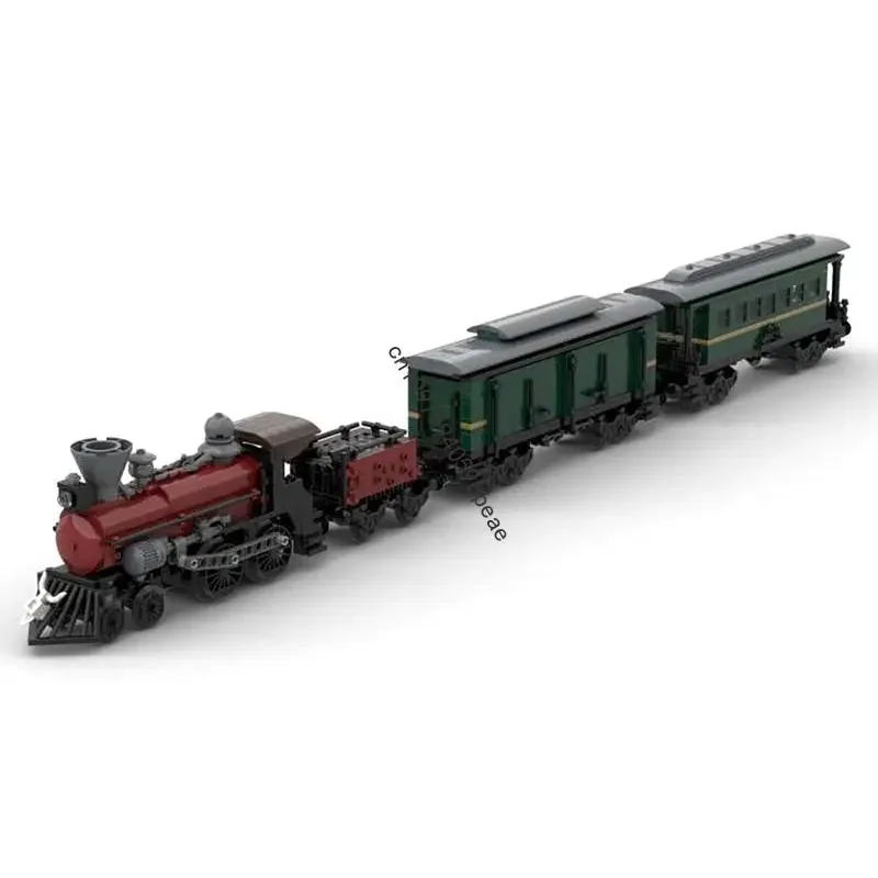 

Новинка, 1592 шт., городские технические треки, железная дорога, Moc, модель парового поезда в стиле вестерн, головоломка на заказ, сделай сам, креативные идеи, детские игрушки, подарки на день рождения