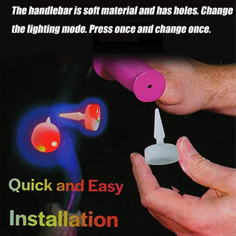أضواء المصابيح للدراجة 1 زوج الملونة دراجة بدوره إشارة المقاود ديكور للدراجات المنزل بقاء الطوارئ داخلي التخييم العمل
