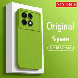 For Poco X6 Pro 5G Case YIYONG Silky Liquid Silicone Soft Cover For Xiaomi PocoX6 Pro Xiomi Pocophone X4 GT Global Phone Cases