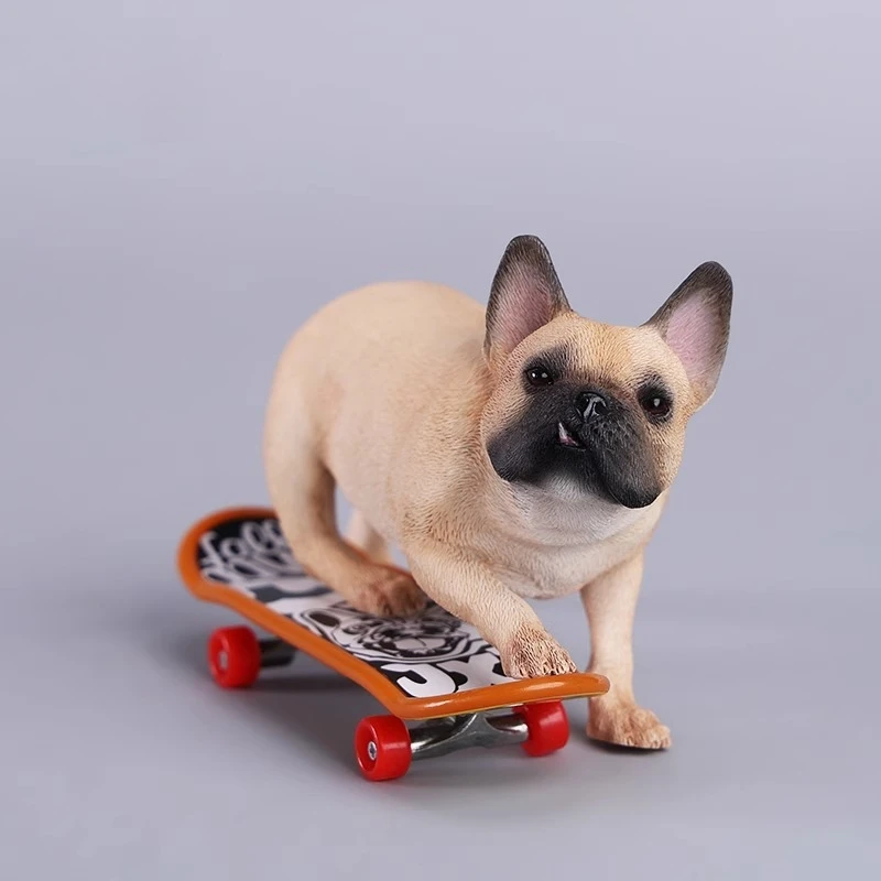 

Skateboard magic model, cute bulldog ornament animal doll creative figure gift
