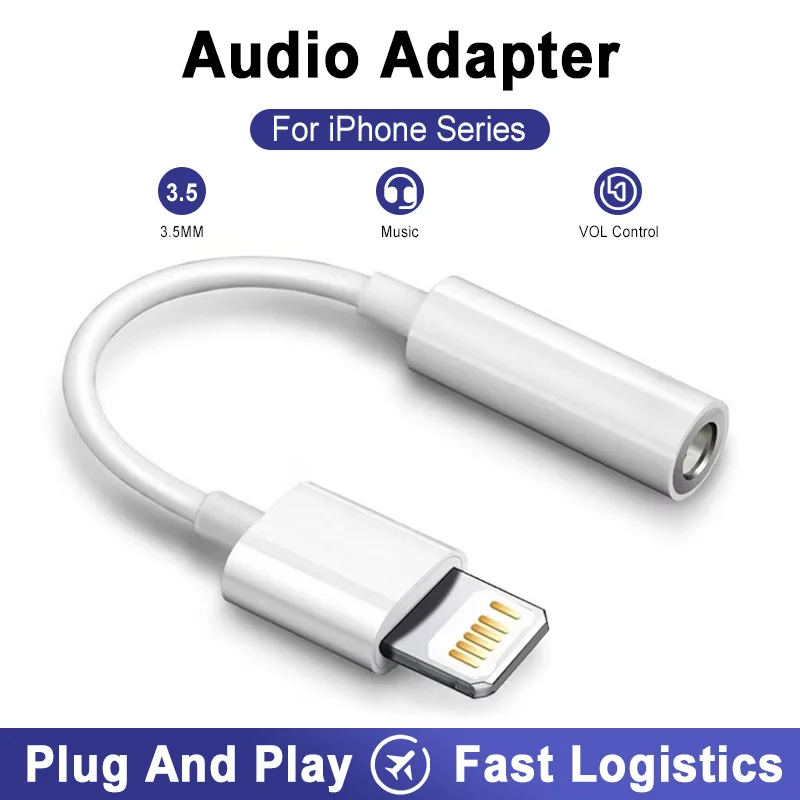 For ios To 3.5mm Aux Adapter For iPhone 16 15 14 13 12 X Pro Max Usb Type c Adapter Jack Audio Cable Earphone Cable  For Samsung