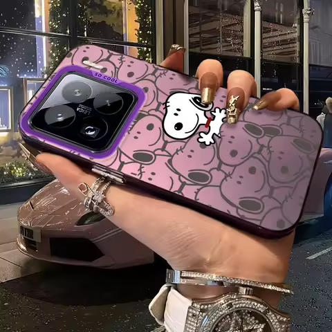S-Snoopy Frosted Case for Xiaomi Mi 15 14 14T 13 13T 12 12T 12X 12S 11 Lite POCO F6 F5 X6 X5 X3 M6 Pro 5G 4G M5S Acrylic Cover