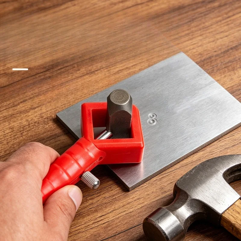 Stamping Safety Handle Textured Stamp Punch Holder Marking Punch Holder Ergonomic Tool Handle with Screw Handheld for Machinists