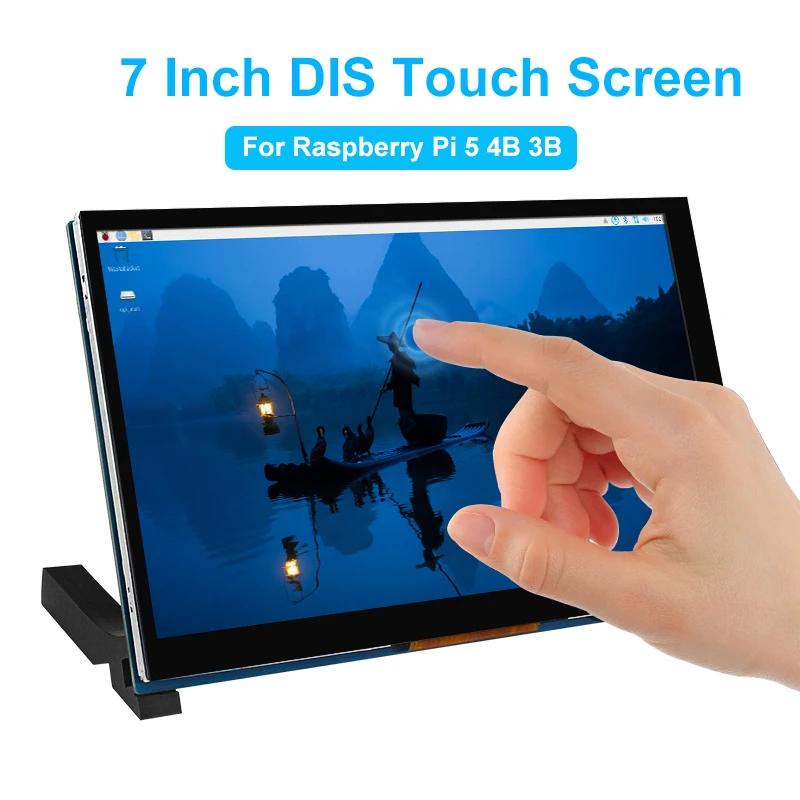 Touch screen DSI da 7 pollici Display IPS 800*480 Cavo LCD MIPI CSI con supporto per Raspberry Pi 5 4B 3B+ 3B