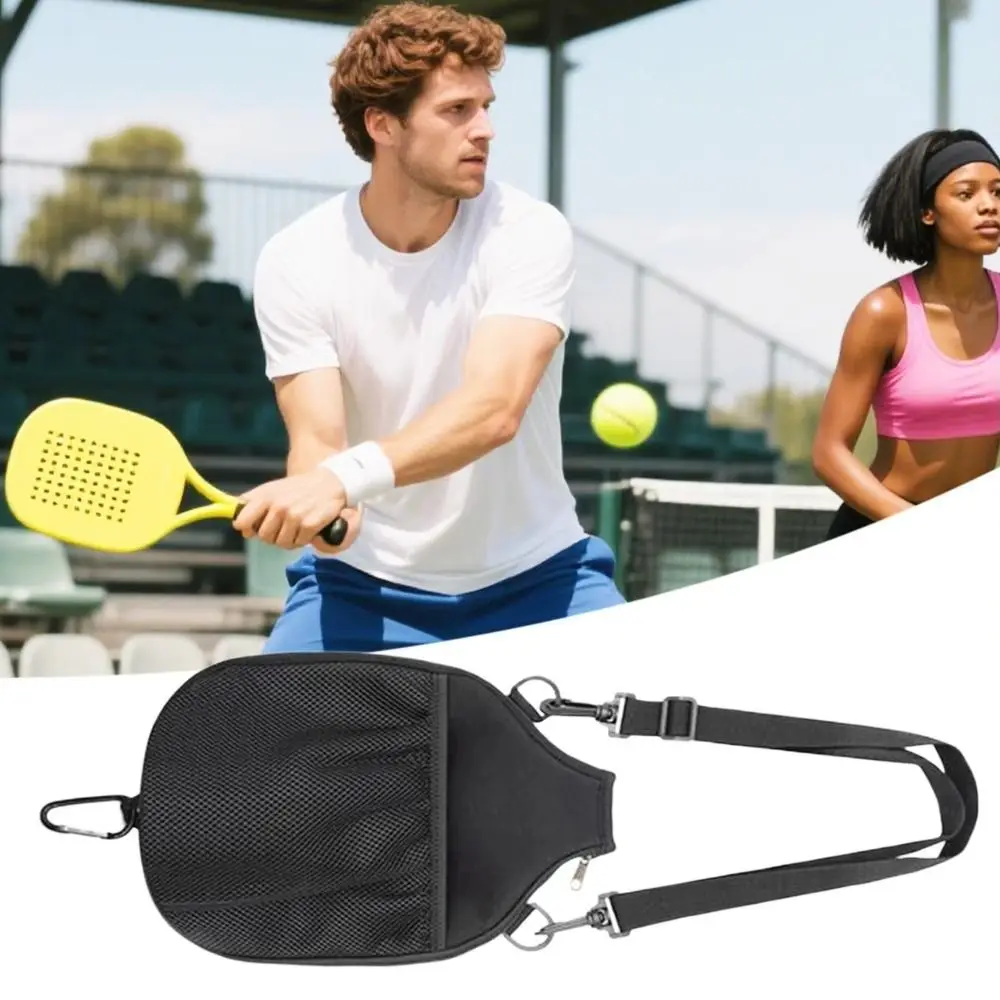 

Large Capacity Pickleball Crossbody Bag Waterproof Zipper Closure Pickleball Paddle Cover Adjustable Strap Professional