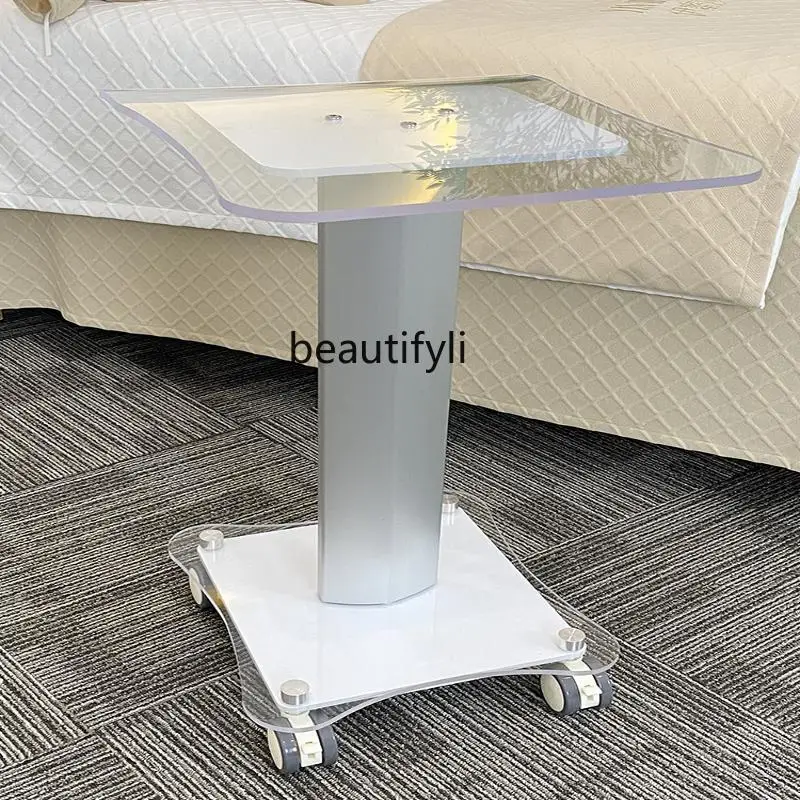 Beauty salon beauty cart trolley acrylic instrument transparent shelf tool cart