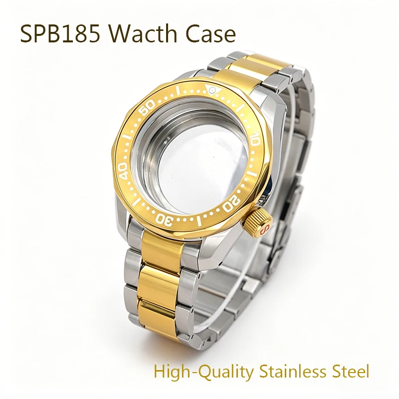 42mm Silver SPB185 SPB187 Watch Cases With Watch Band Fits Seiko 4R36 NH35 NH36 7S26 Movements Watch Repair Replace Cases