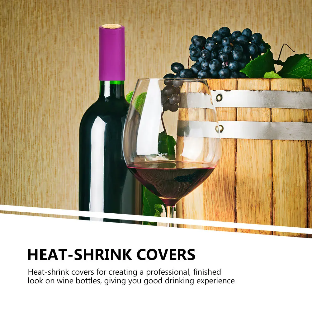 

30pcs Heat Shrink Capsules PVC Wrap Sealer for Bottle Cap 30mm Diameter 60mm Height Red Practical Texture Professional Look