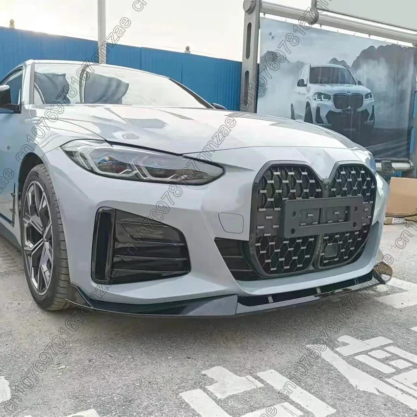 For BMW 4 Series G24 G26 4Door 420i 430i i4 M50 M Sport 2020-2024 Car Front Bumper Splitter Lip Diffuser Spoiler Body Kit Trim