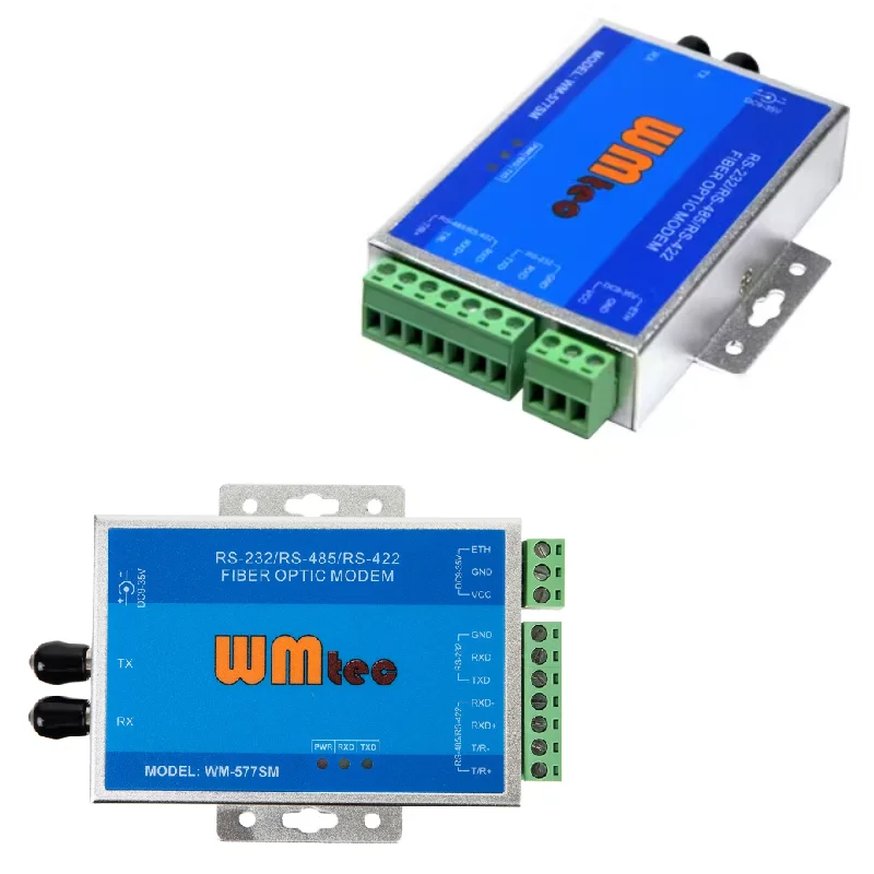WM-577 industrial grade RS232/RS485 RS422 fiber optic transceiver lightning protection type