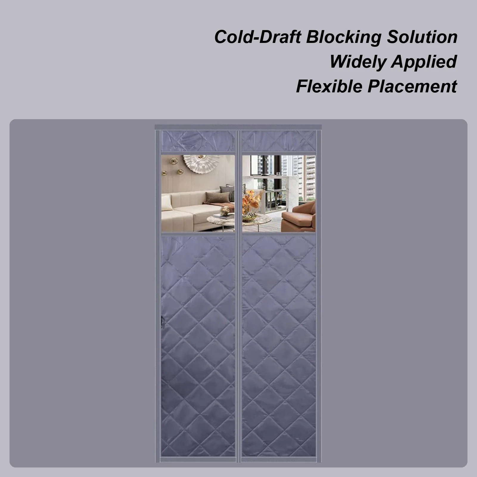 

Insulated Door Cover Insulated Divider Cotton 36x82Inch Thermal Door Draft Stopper For Living Room Kitchen Patio Garage Entry