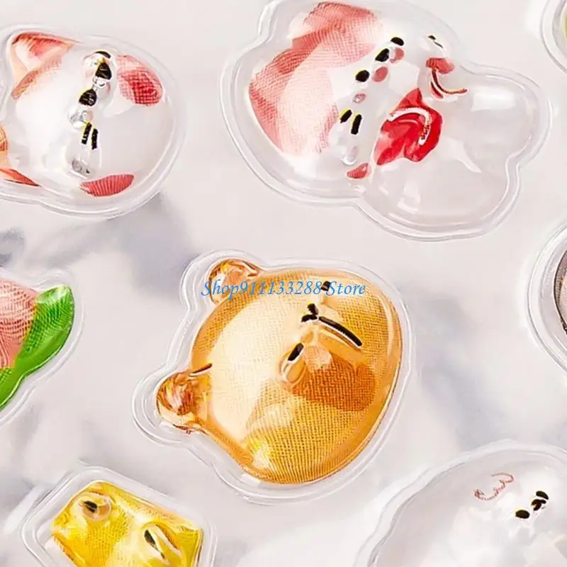 

G88D Cartoon 3D Stickers Scrapbooking Stickers Ocean Animal Butterfly Dessert Stickers for Planner Journals Tablet Skateboard